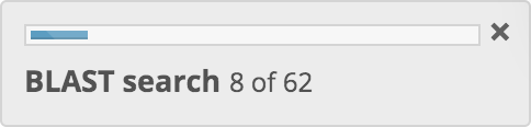 Progress indicator for BLAST searches